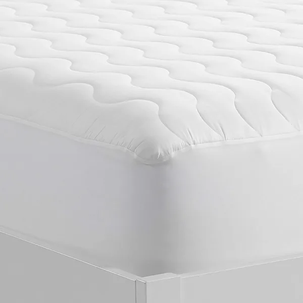 Orindream Air Dry Basic Microfiber Fill Cooling Fitted Mattress Pad Cover, Queen, White