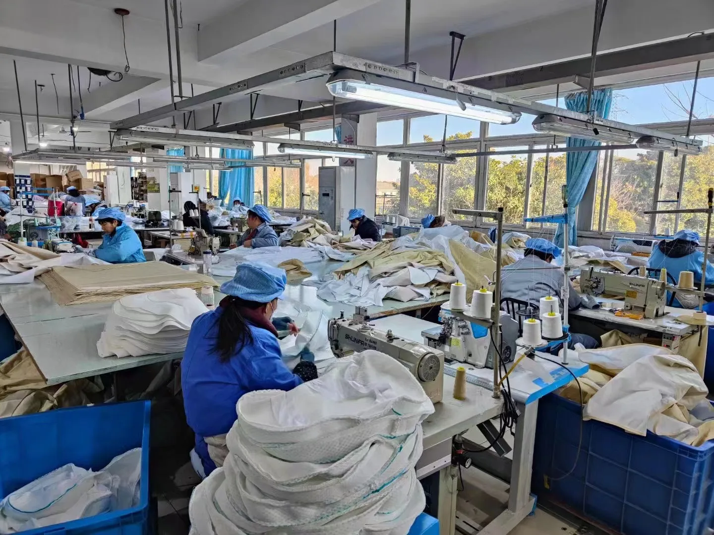 Precise sewing craftsmanship ensuring product detail and durability.
