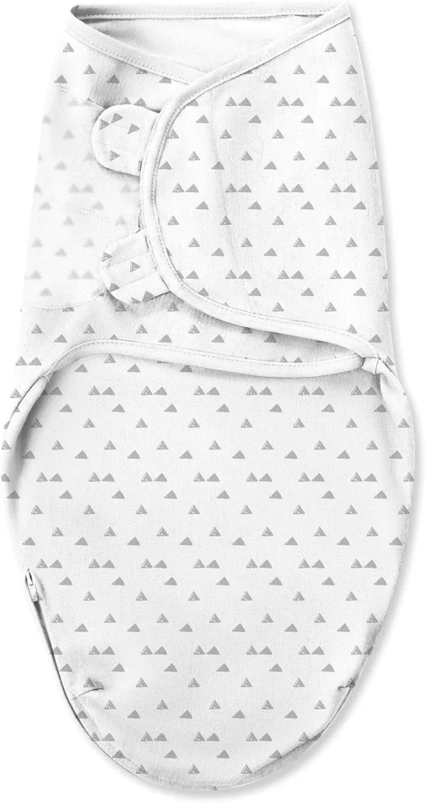 Orindream Luxe Easy Change Swaddle, Ellie Elephant/Triangle Grey, Small/Medium (0-3 Months)