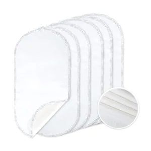 Orindream Changing Pad Liners 6PK - Waterproof Flannel Cotton, 27" x 13" - Perfect for Baby Diaper Changing Needs, White