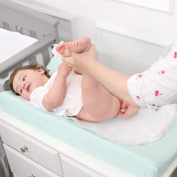 Orindream Changing Pad Liners 6PK - Waterproof Flannel Cotton, 27" x 13" - Perfect for Baby Diaper Changing Needs, White