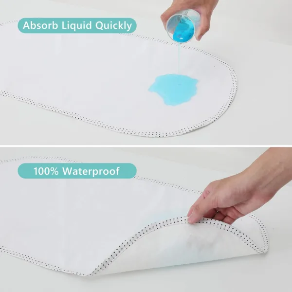 Orindream Changing Pad Liners 6PK - Waterproof Flannel Cotton, 27" x 13" - Perfect for Baby Diaper Changing Needs, White