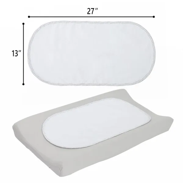Orindream Changing Pad Liners 6PK - Waterproof Flannel Cotton, 27" x 13" - Perfect for Baby Diaper Changing Needs, White
