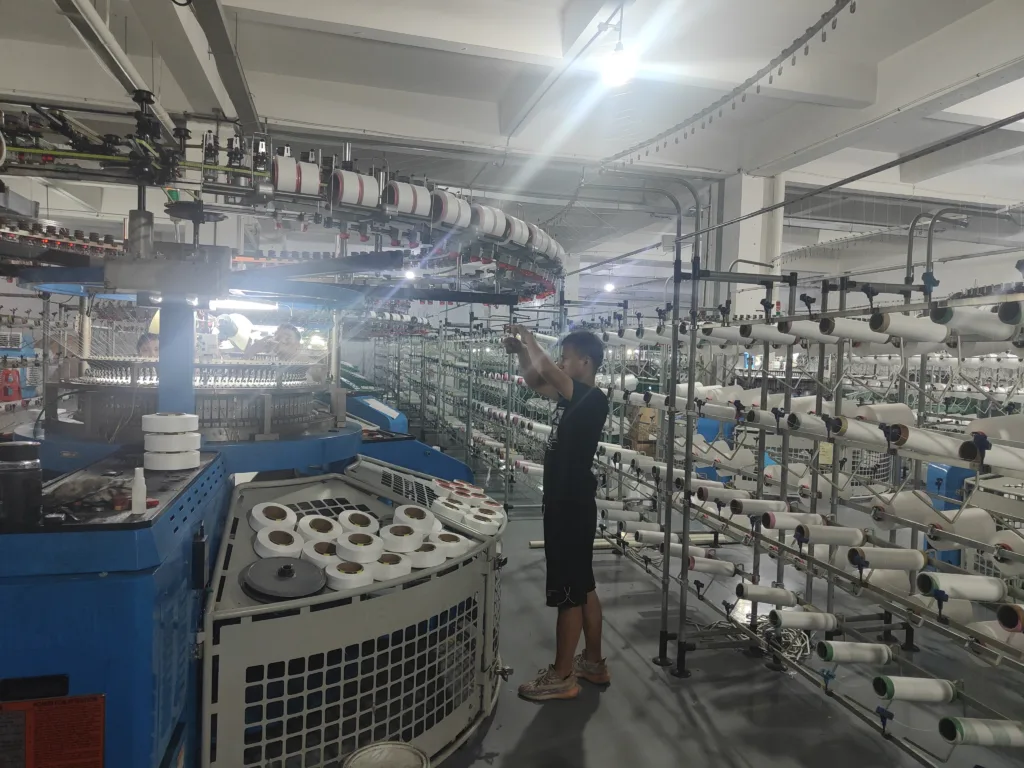 High-quality yarn production with selected raw materials.