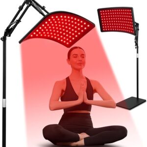 Red Light Therapy for Face and Body, Red Infrared Light Therapy Lamp with Stand Led 660nm Red Light-Therapy& 850nm Infrared Light Device for Body